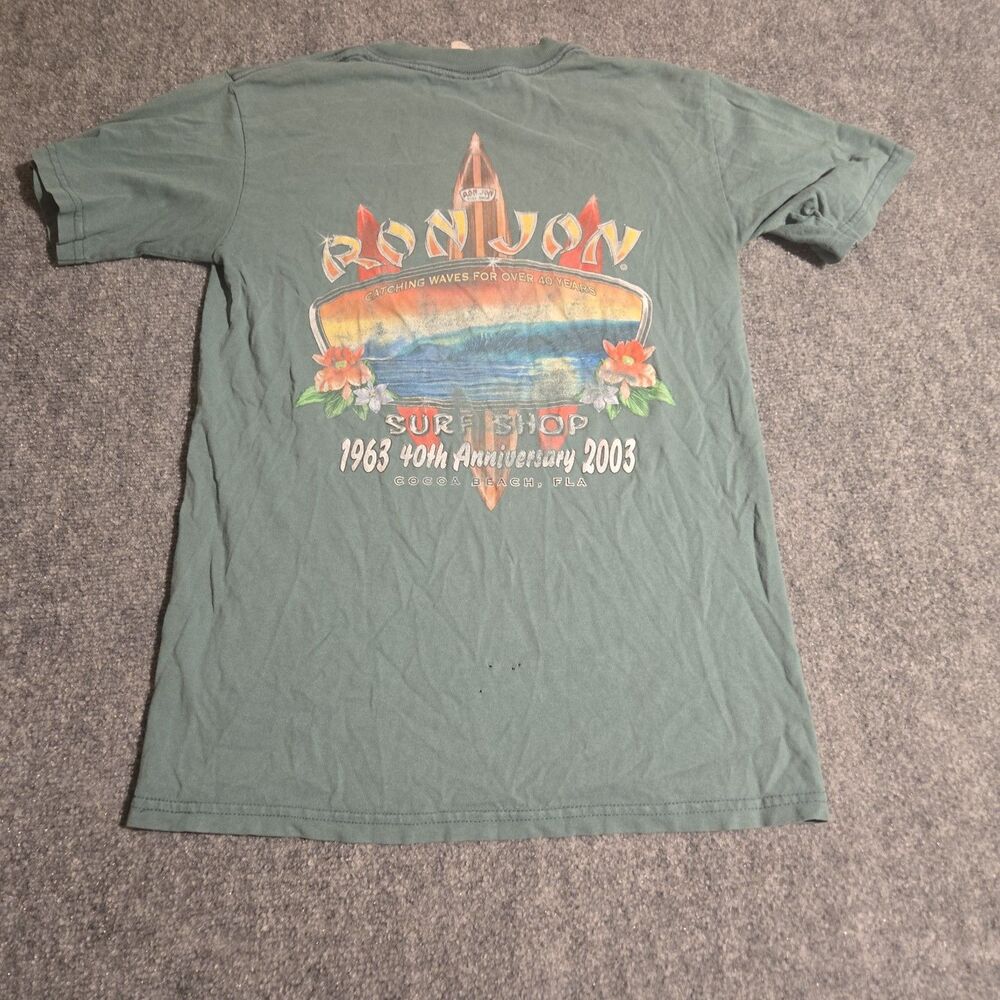 Ron Jon Surf Shop T-Shirt Mens Size Small Green Cocoa Beach Florida FL